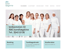 Tablet Screenshot of abc-tandlaegerne.dk